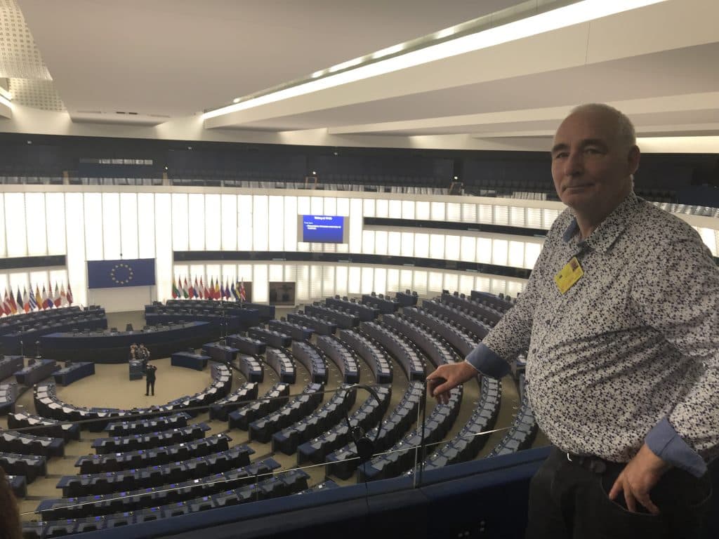 Iede de Vries at the European Parliament in Brussels