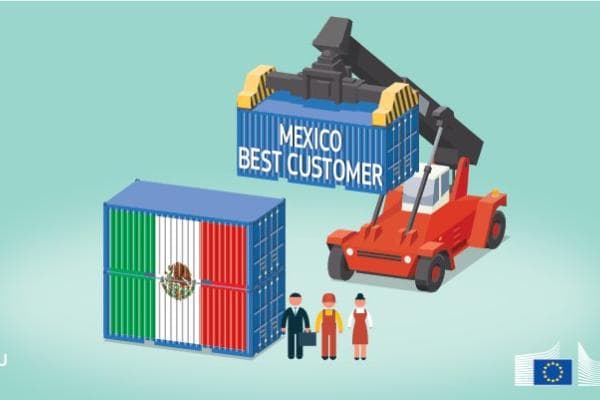 Afbeelding voor artikel: Nieuw handelsverdrag EU en Mexico; Trump dreigt met meer importboetes